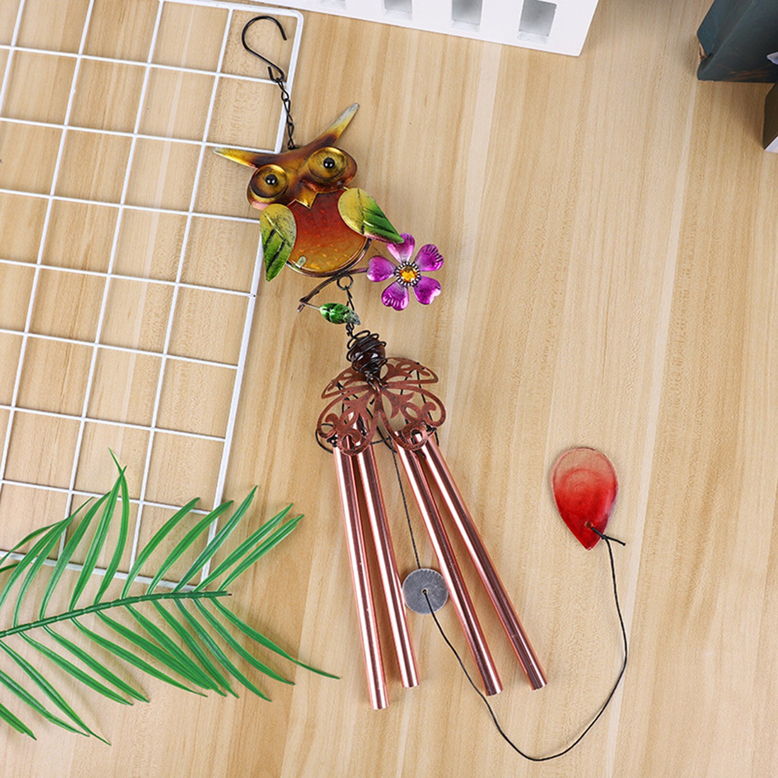 1PCS Metal Wind Chime Owl Wind Chimes Garden Outdoor Decor Hanging Pendant garden decoration wind spinners