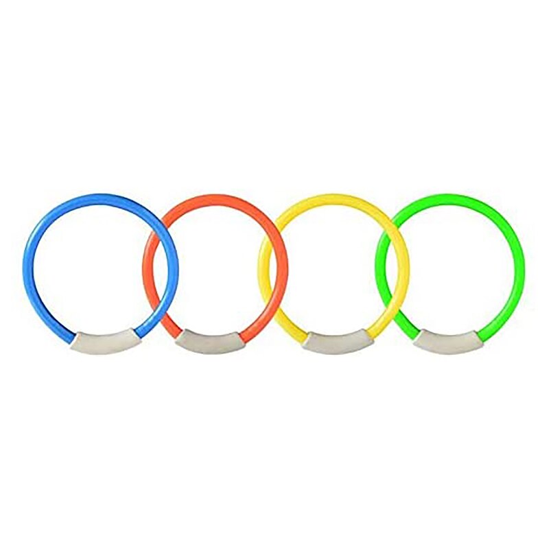 Diving Rings Swimming Pool Toy Rings 4 Pack Toys For Kids Plastic Diving Ring Colorful Sinking Pool Rings Dive Training