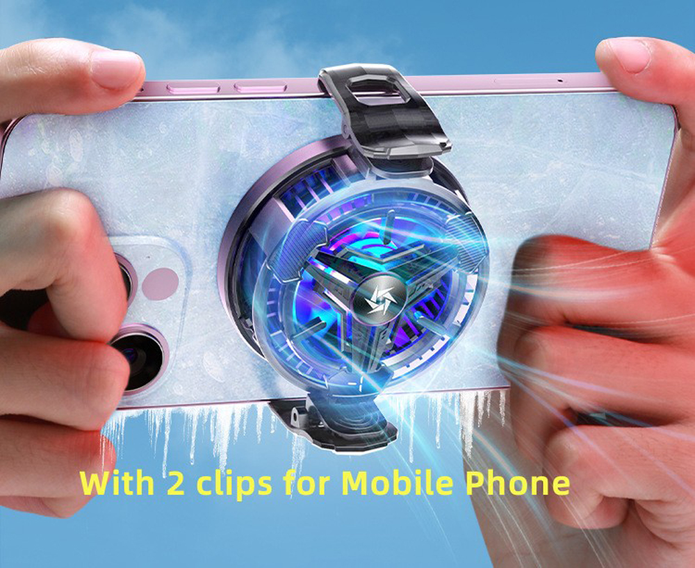 Cooling Fan For Steam Deck/Game Console/Mobile Phone/Pad Easy Install With Temperature Display