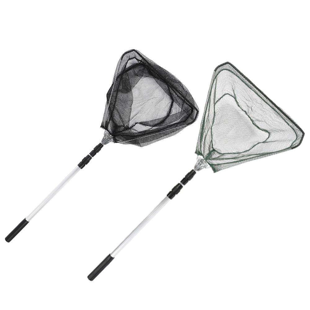 Aluminum Alloy Fishing Landing Net Telescopic Mesh Fish Catch Outdoor Fishing Folding Net for Bird Portable Release Lightweight