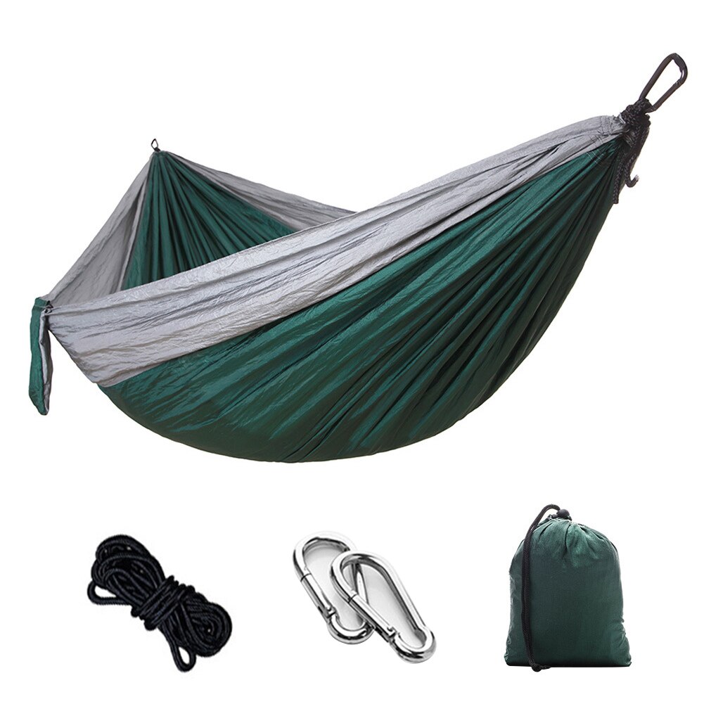 Tragbare Erwachsene Hängematte Im Freien Hinterhof Nylon Hängenden Schaukel Wandern Camping Hängematten Kit Reise Überleben Jagd Schlafen Bett: 8