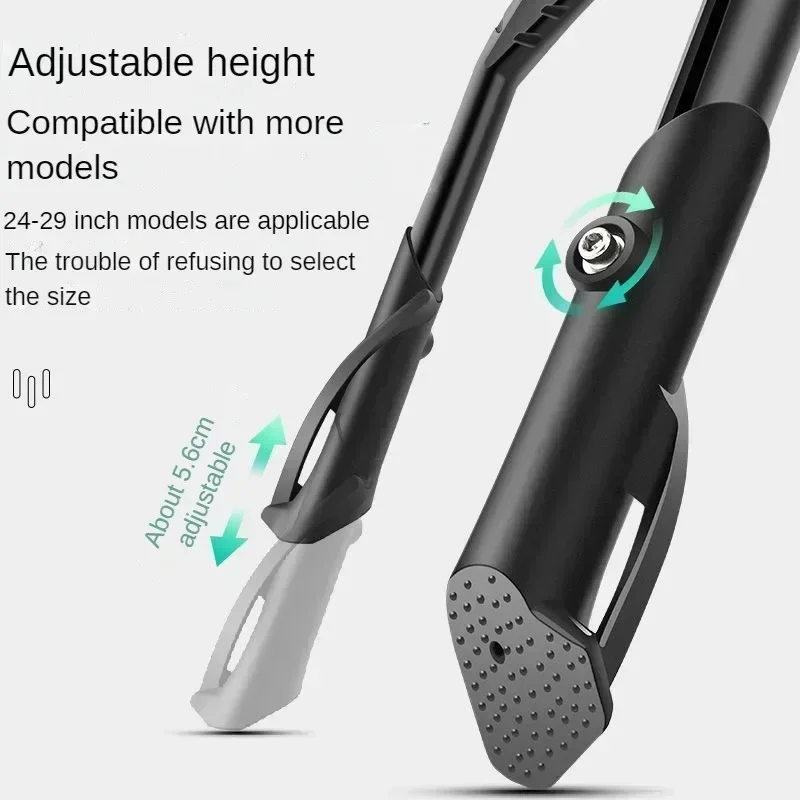 Verstelbare Fietsstandaard Aluminium MTB/Sneeuw/Vouwfiets/Elektrisch Voertuig Fiets Zijvoetsteun Rack Ondersteuning 22-29Inch