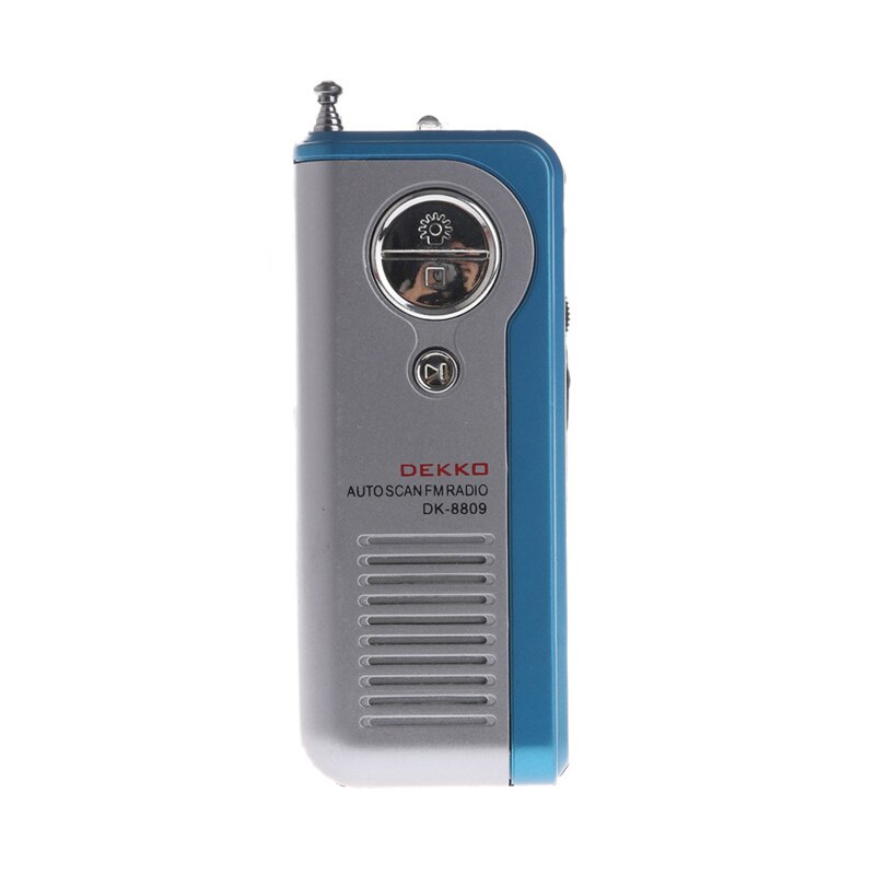Mini Portable Auto Scan FM Radio Receiver Clip With Flashlight Earphone DK-8809 WXTA