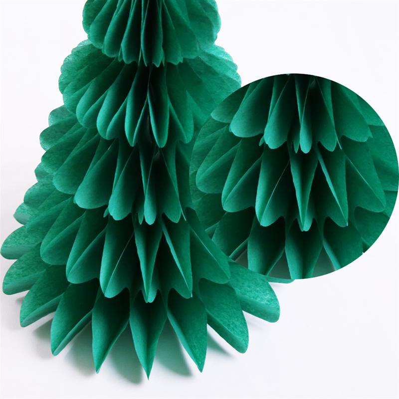 2pcs Paper Christmas Tree Table Decoration Honeycomb Christmas Tree Hanging Decorations Party Favors Festival Party Tree