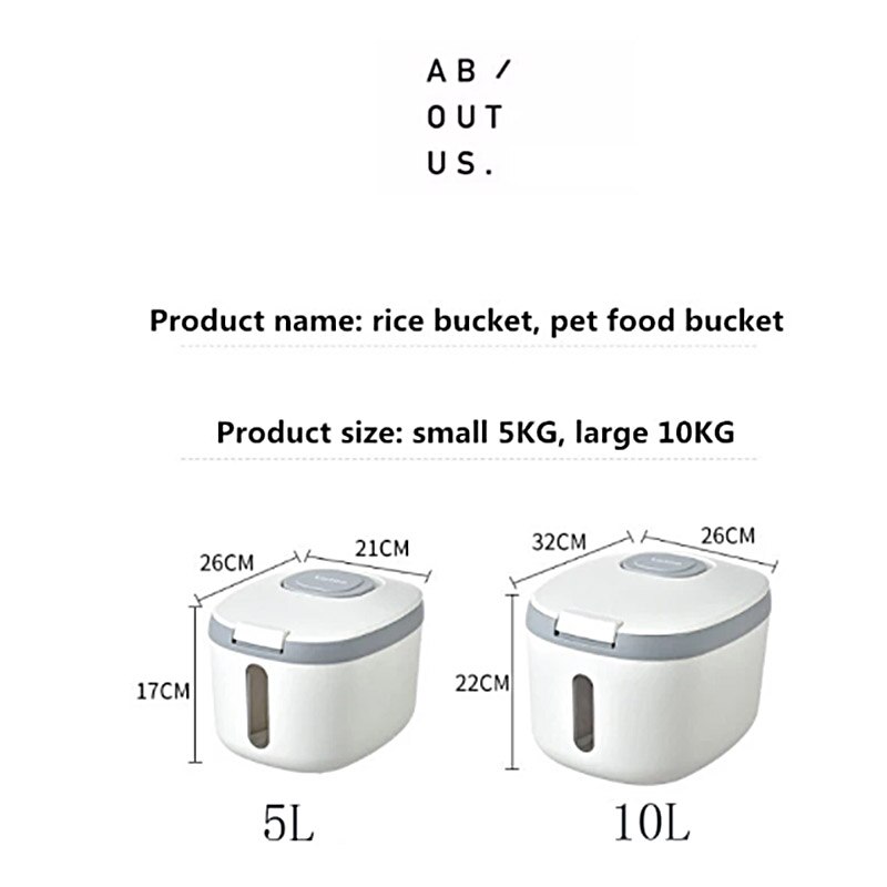 WALFOS 5KG/10KG Kitchen Food Storage Container Box Tank Moisture Insect Proof Nano Bucket Rice Dispenser Grain Sealed Organizer
