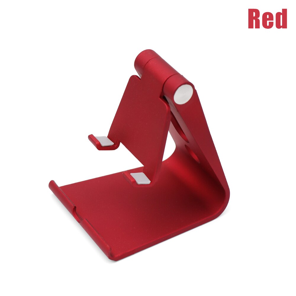 Universal Rabbit Ears Phone Holder Adjustable Aluminum Alloy Tablet Stand Telescopic Desktop Rack Mobile Phone Accessories: Plastic red