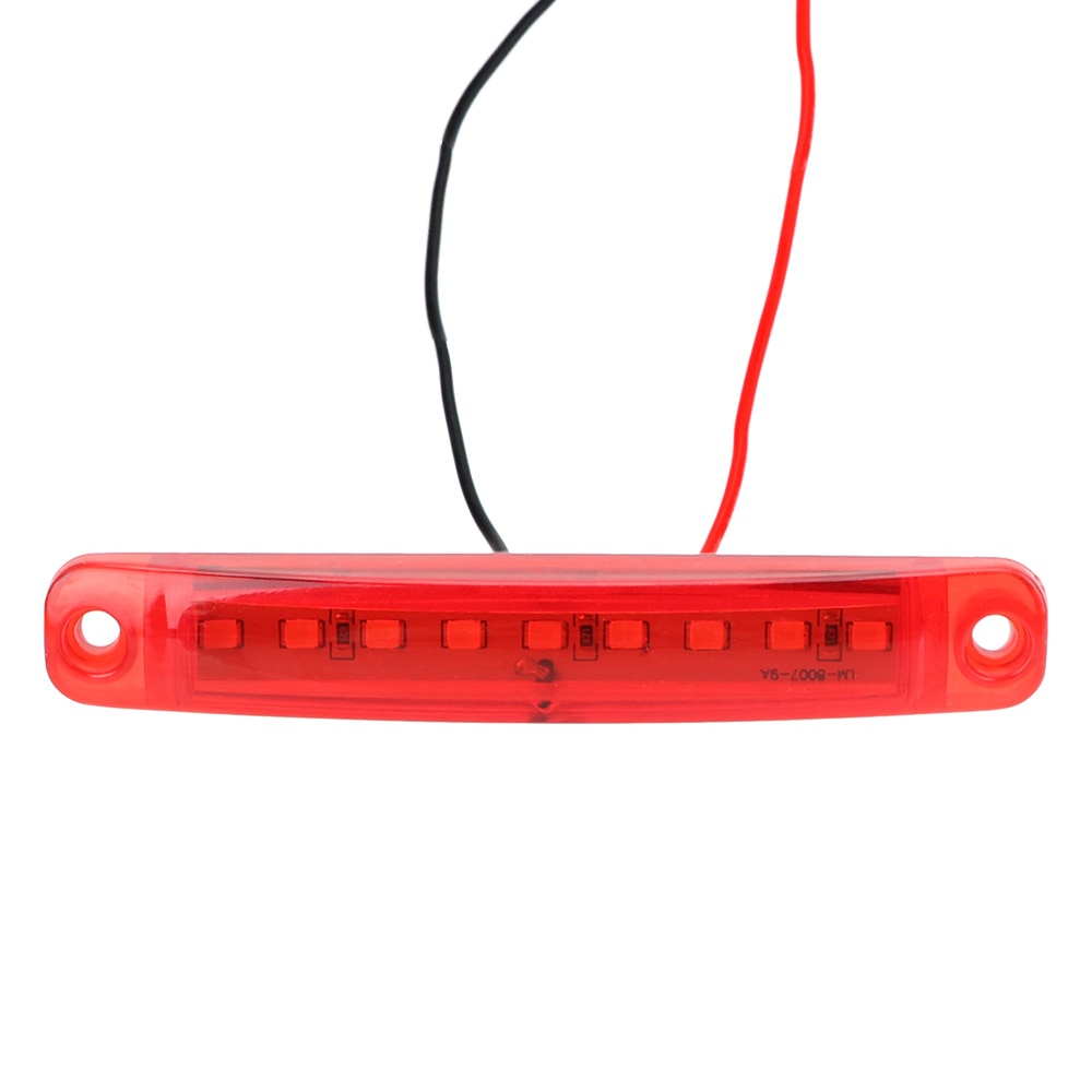 Leepee 20 st/set parkeringsljus röd 9 led 24v lampor sidomarkeringsljus för buss lastbil trailer lastbil tillbehör baklyktor