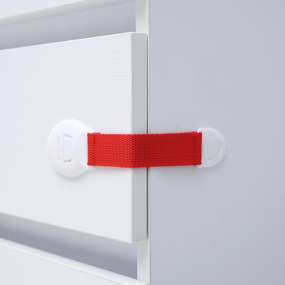 10pcs Child Baby Safety Lock Proof Security Protector Door Lock Kids Child Safety Products: Red