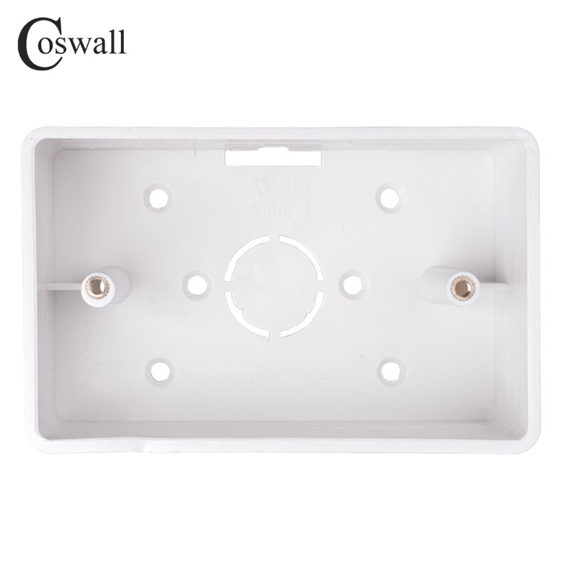 Coswall External Mounting Box 117mm*72mm*33mm for 118*72mm Standard Switch and Socket Apply For Any Position of Wall Surface: Default Title