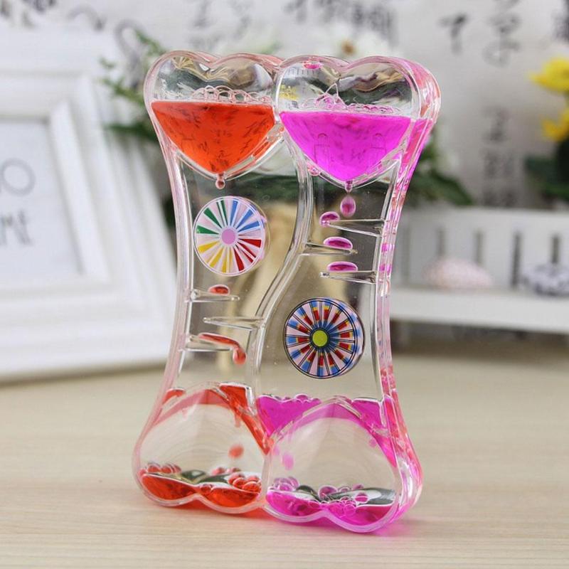 Water Motion Liquid Bubble Timer Calming Sensory Fidget Game Desk Toy Therapeutic Timer Simple Relaxation Time Funnel Toy F J1M5