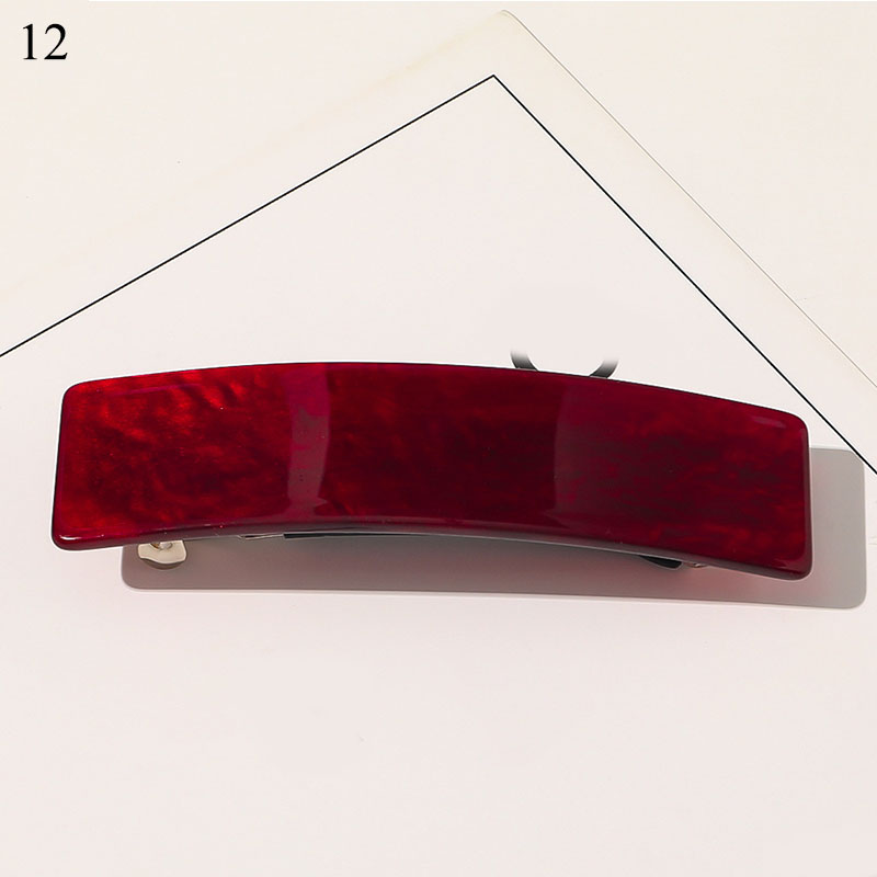 Rectangle Resin Spring Clip Barrette For Women French Marble Print Hairpins Side Clip Shiny Acetate Hair Clip Hair Accessories: PURPLE