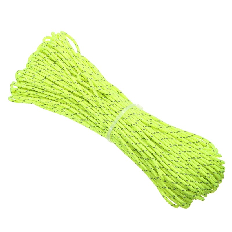 Kiwarm 1pc 20 meter grøn nylon ledning super stærk telt reb fyr line camping ledning paracord til gør-det-selv håndværk tilbehør reb