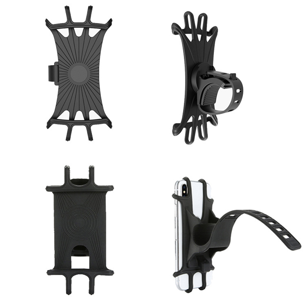 Bike Phone Holder 360° View Universal Motorcycle Bicycle Phone Holder Silicone Shockproof Bracket GPS Clip Mobile Phone Stand