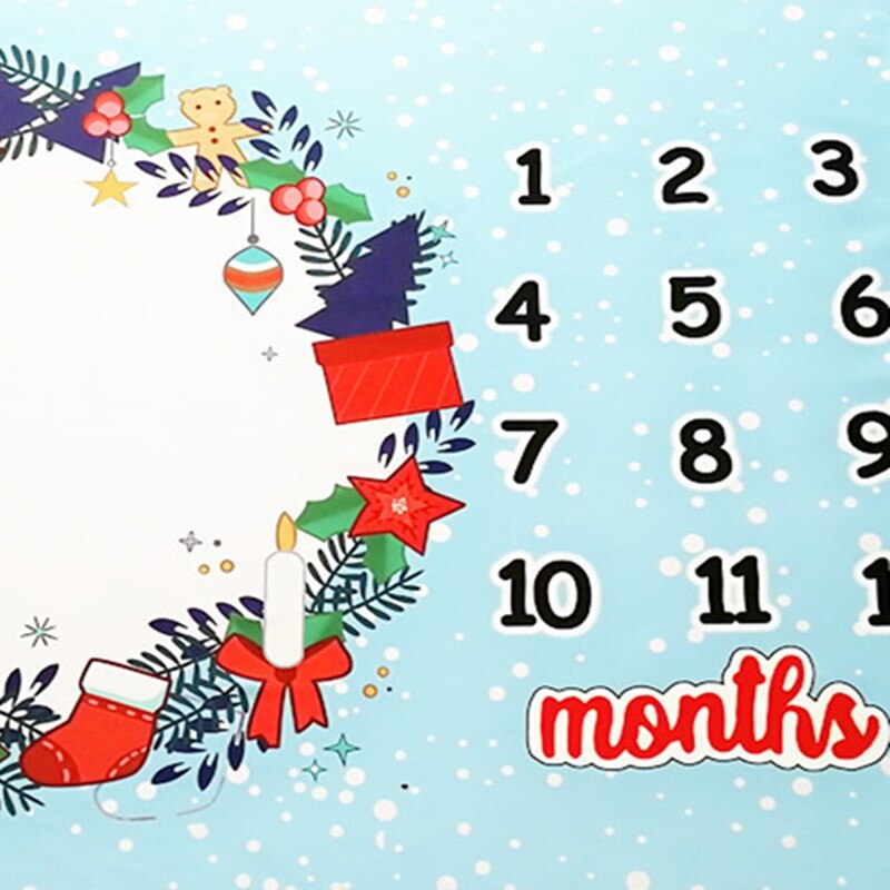 120x100cm infantile bébé jalon Photo accessoires arrière-plan couvertures jouer tapis toile de fond calendrier Photo dessin animé modèle accessoires