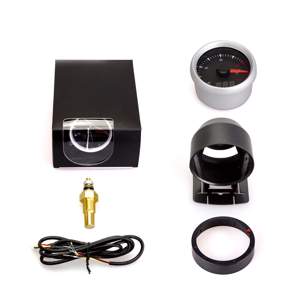 2.5 inch 60mm Pointer Auto Car Water Temp gauge + Water Temperature Sensor 40~120 Celsius Motorcycle Temperature Meter 12V Truck