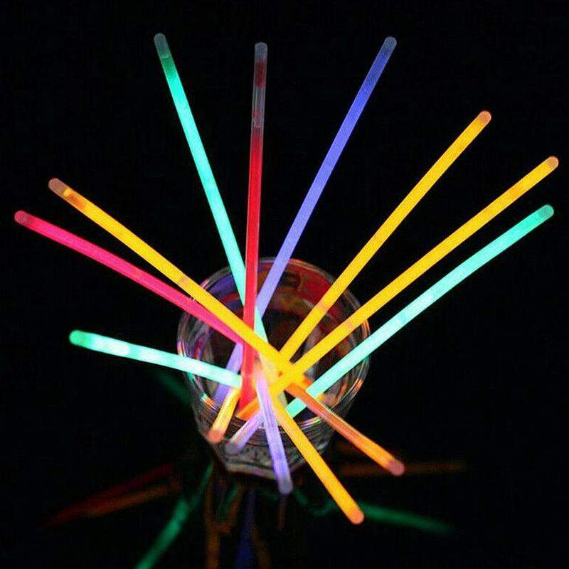 10Pcs Party Kleurrijke Glow Stick Fluorescentie Licht Glow Sticks Kettingen Neon Kerst Glow Sticks Decor Musical Verlichting Speelgoed