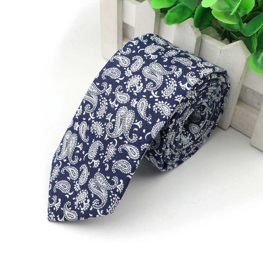 Katoen Bloemen Tie Mens 6 Cm Smalle Stropdas Paisley Plaid Bloem Voor Wedding Party Casual Accessoires: 19