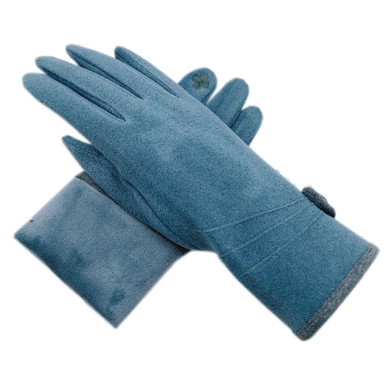 Handschoenen Winter Dames Touch Screen De Fluwelen Verdikte Pols Mode Roze Grijze Meer Blauw Handschoenen Dames Lederen Winter wa