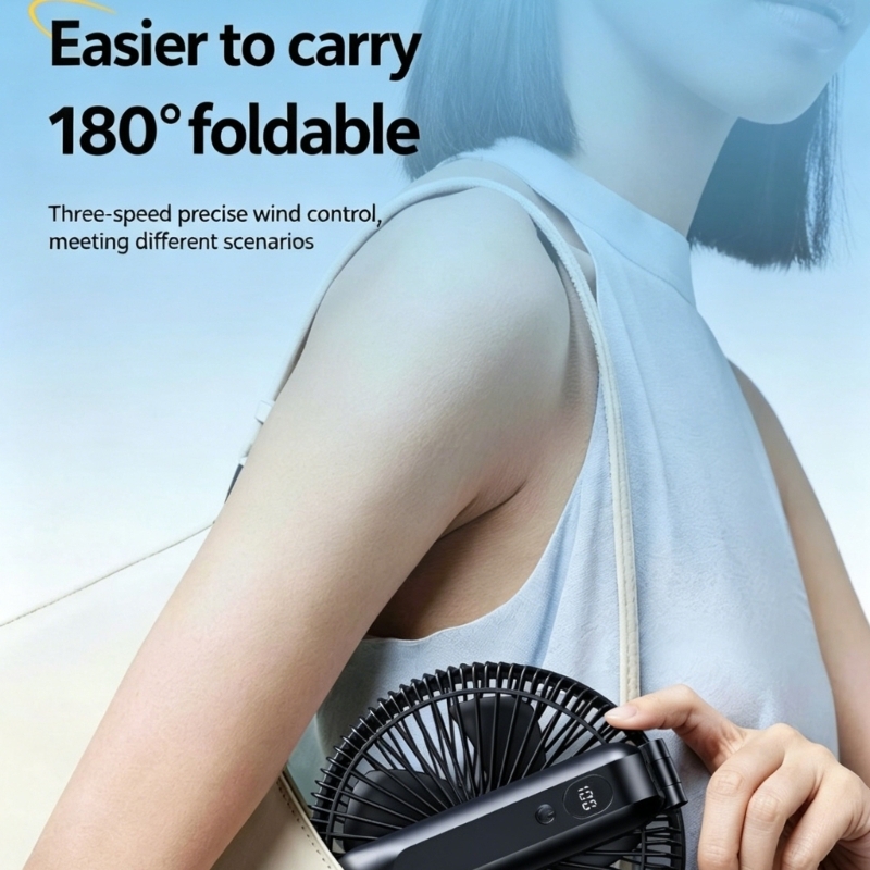 Mini -Lüfter wiederaufladbar 3 Geschwindigkeit Elektrischer Lüfter 10000mah einstellbare tragbare Outdoor .066a