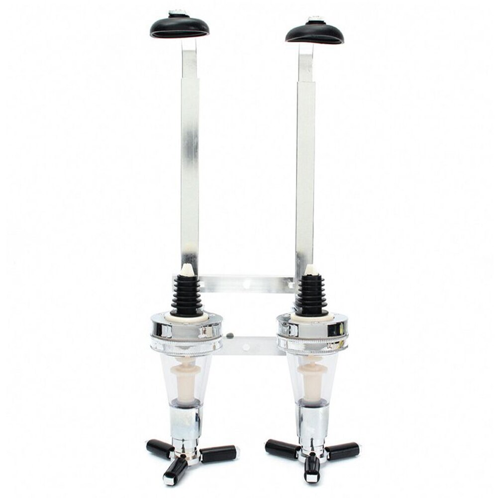 25ml 30ml 45ml Wall Mounted Stand 2 Head Bottle Wine Beer Dispenser Home Bar Leak-proof Reusable Drinks Pourer Rack Shelf
