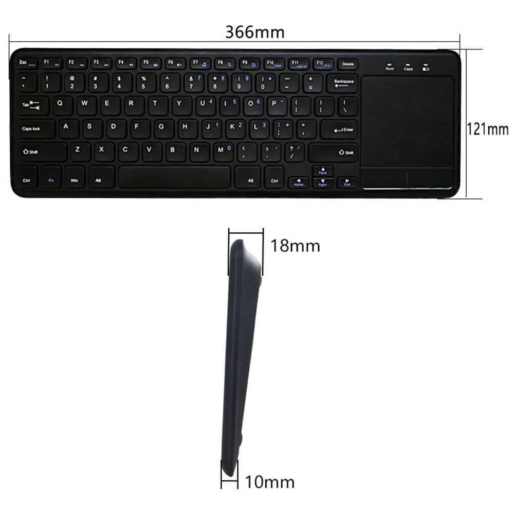 Clavier sans fil 2.4G clavier tactile multi-touch avec récepteur USB