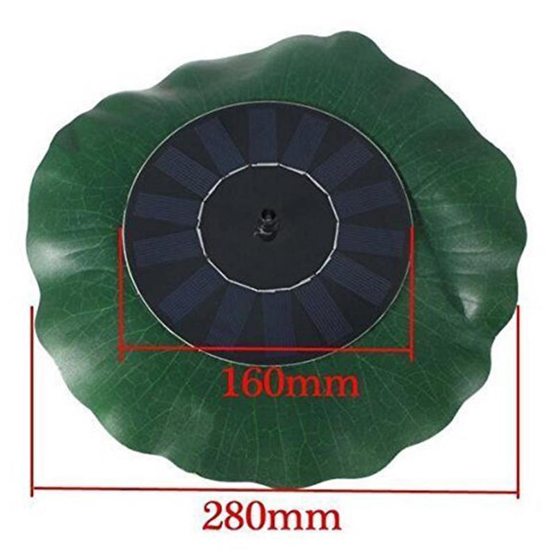Lotus Leaf Solar Fountain Water Floating Fountain Garden Pool Pond Outdoor Solar Fountain Solar Fountain Pump Garden Decoration