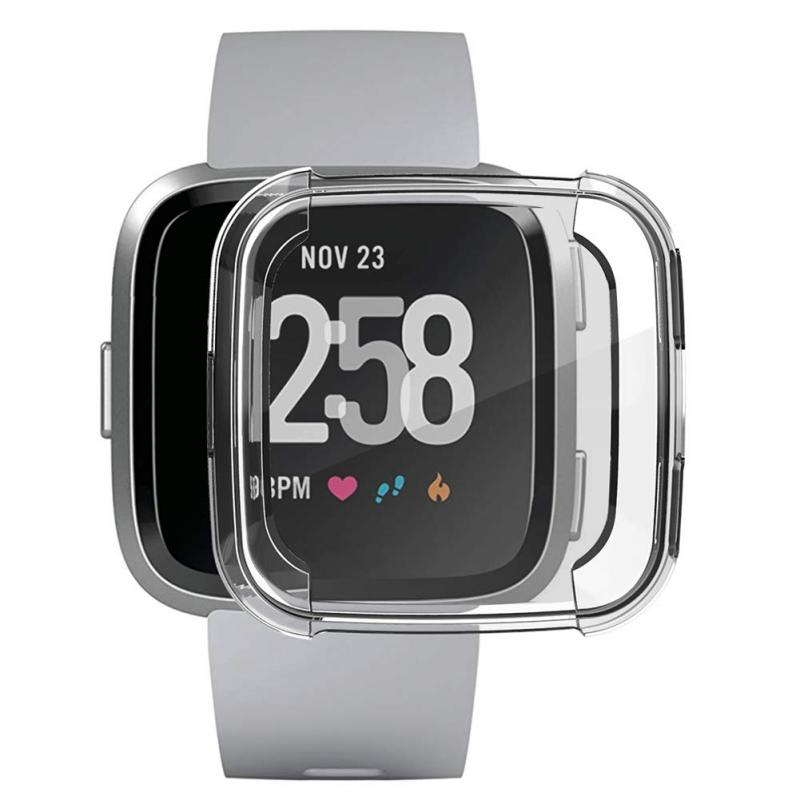 Für Fitbit Versa Lite Schutzhülle Uhr Screen Protector TPU Silikon Schutz Klar Fall Abdeckung Shell Anti Scratch Abdeckung