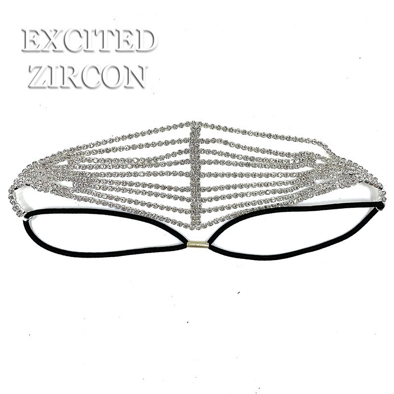 Bling Rhinestone Chain Head Jewelry Wedding For Bridal Beautiful Hairstyles Crystal Hair Accessories