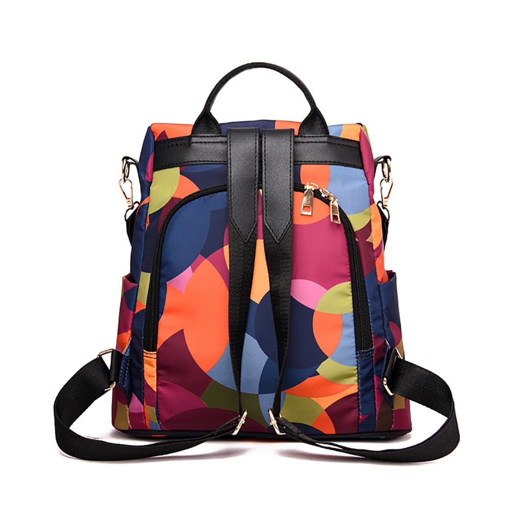 Xiniu mochila feminina de pano oxford, bolsa para estudantes, viagem, colorida, de marca famosa, para escola