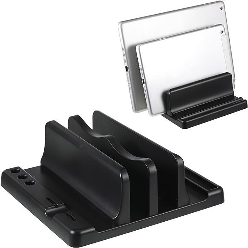 Vertical Laptop Stand, Laptop Holder With Adjustable Dock, ABS Single/Dual Slots Computer Holder Compatible With Tablet, Book