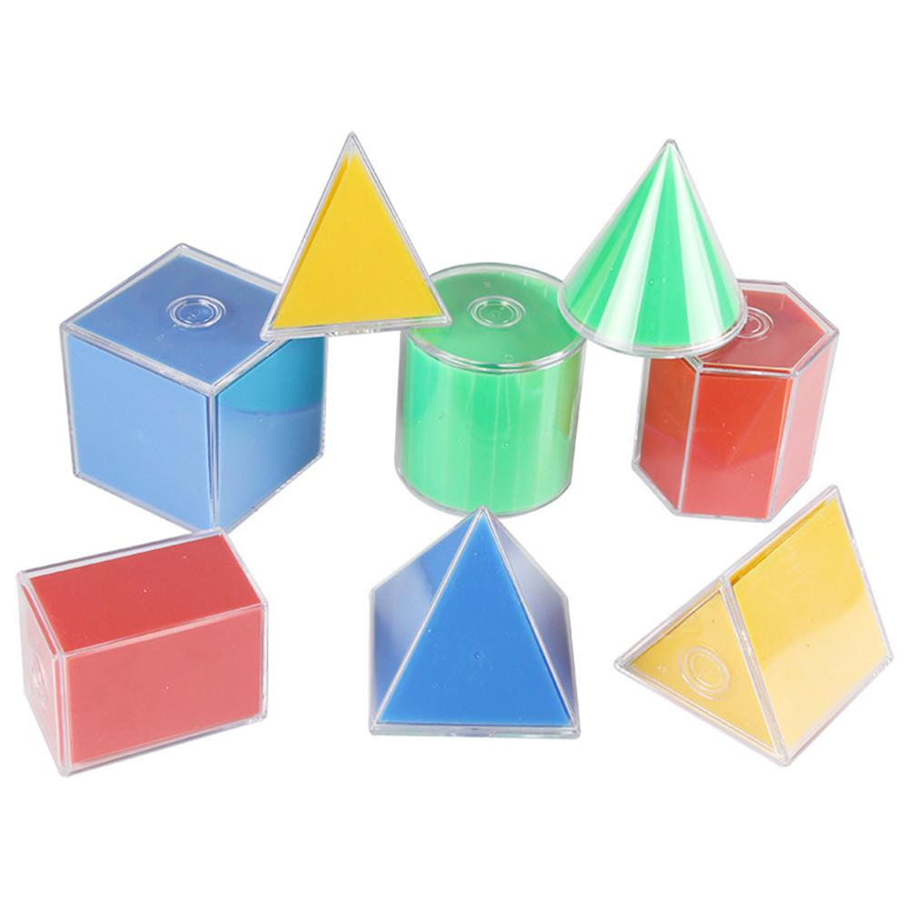 8 Stks/set Vouwen Prisma Cilinder Geometrische Model Wiskunde Leren Middelen Juguetes Geometrie Verkennen Volume Kids Educatief Speelgoed