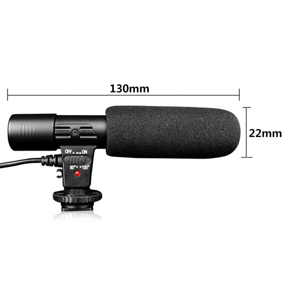 MIC-01 Stereo Camcorder Microphone for Nikon Canon DSLR Camera Computer PC Mobile Phone Microphone for Xiaomi iphone 8 X Samsung