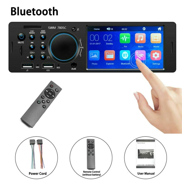 4.1" Car Radio Stereo Replace HD 1 Din Autoradio Multimedia Player WMA Bluetooth AUX In-Dash MP5 Udisk For CSV: Default Title