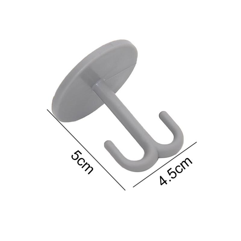 Free Punching Vertical Hook Strong Adhesive Wall Stickers Hanging Load-bearing Suction Cup Kitchen Hook Bathroom Accessories