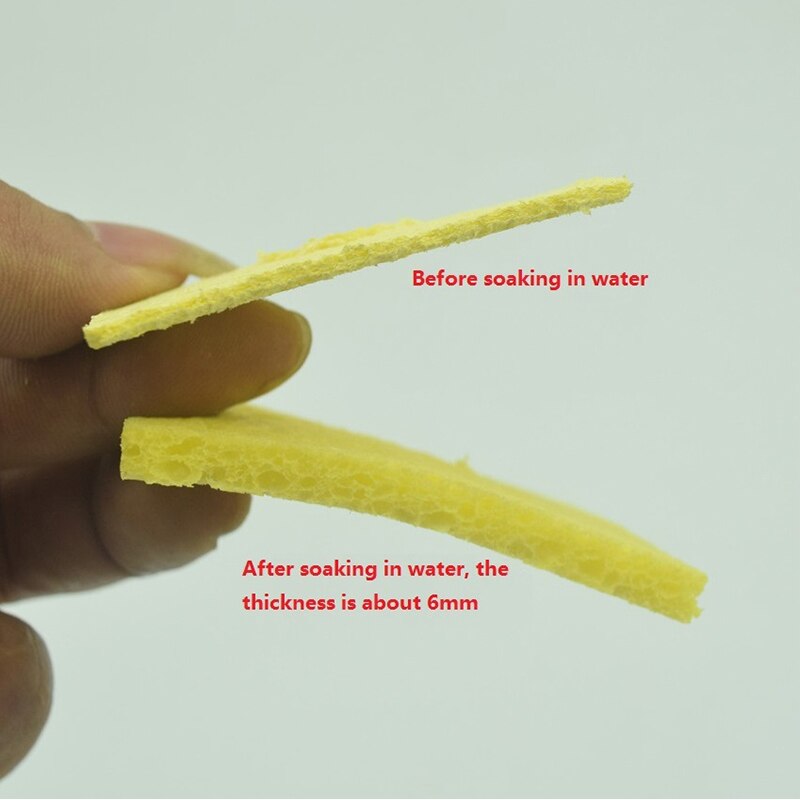 Soldering Iron Cleaning Sponge Reusable Yellow High Temperature Resistant Sponge Pad Tin Removal Sheet For Cleaning Supplies