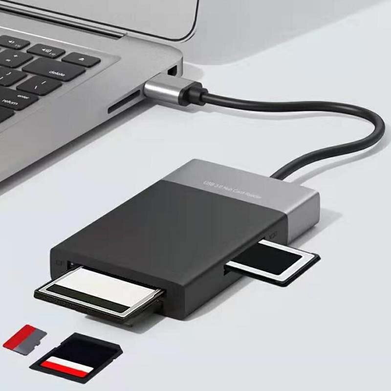 Free-Driver 6in1 Multi USB 3.0 HUB Card Reader USB 3 To CF XQD SD TF Memory Card Reader writer OTG Adapter For Win Vista Mac PC