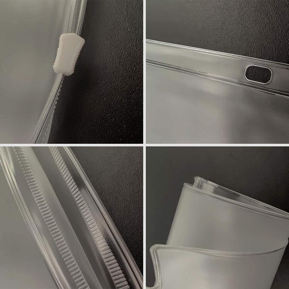 5 stk  a4 størrelse klar pvc glidelås perm lomme innlegg sider organisering plast papir dokument ark foto beskyttende ermer