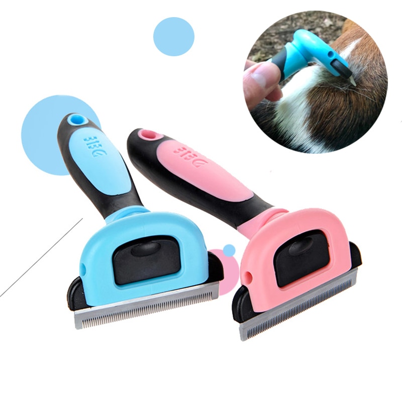 Peigne de toilettage pour chien et chat, brosse à poils amovible en acier inoxydable, accessoire de toilettage pour animaux de compagnie