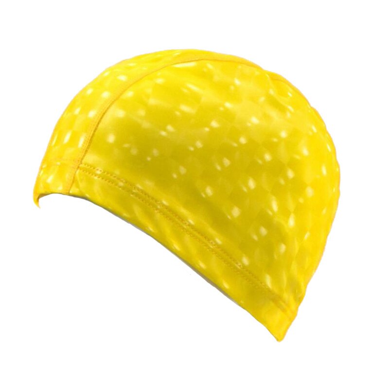 CKAHSBI Adults Elastic Waterproof PU Fabric Protect Ears Long Hair Sports Swim Pool Hat Swimming Cap Free Size For Men & Women