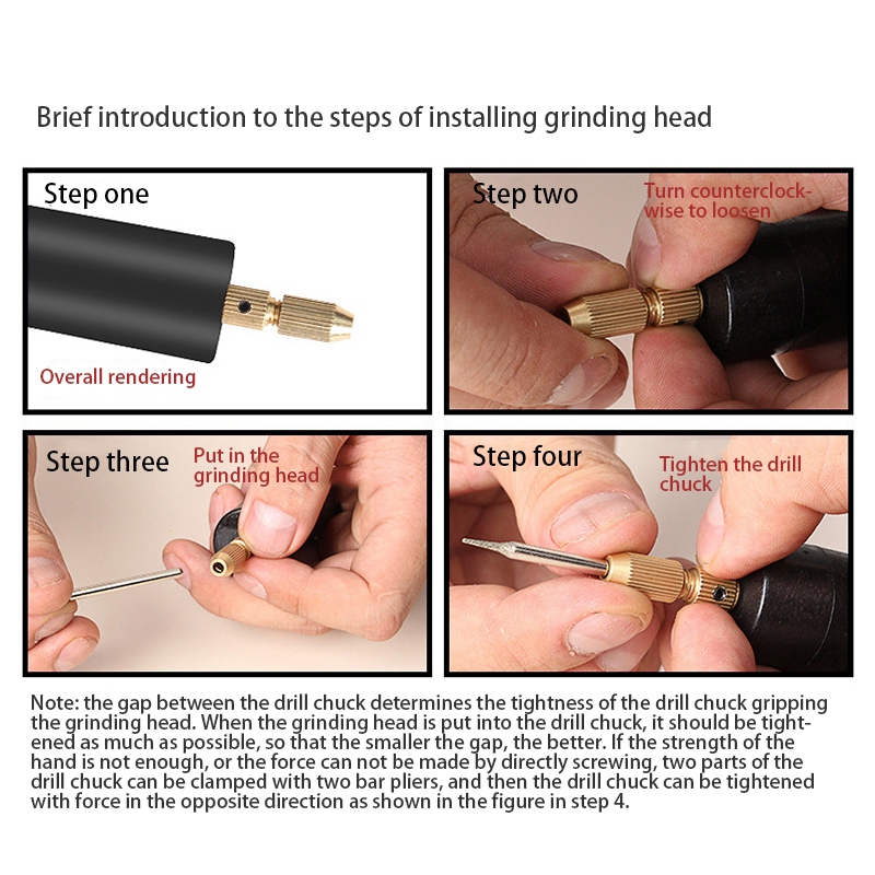 Mini Hand Drill USB Powered Handheld Rotary Drill Set with Twist Drill Bits for Metal Wood Jewelry