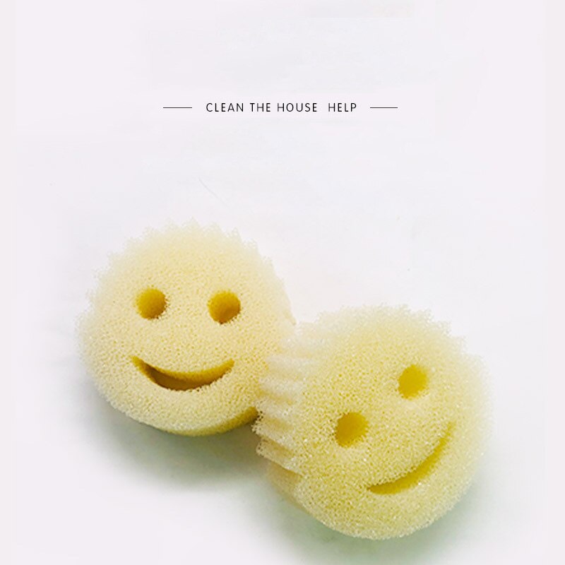 Smiley Magic Schoonmaken Honingraat Spons Huishoudelijke Keuken Schoonmaken Afwassen Katoen Smiley Gezicht Loofah Spons Spons