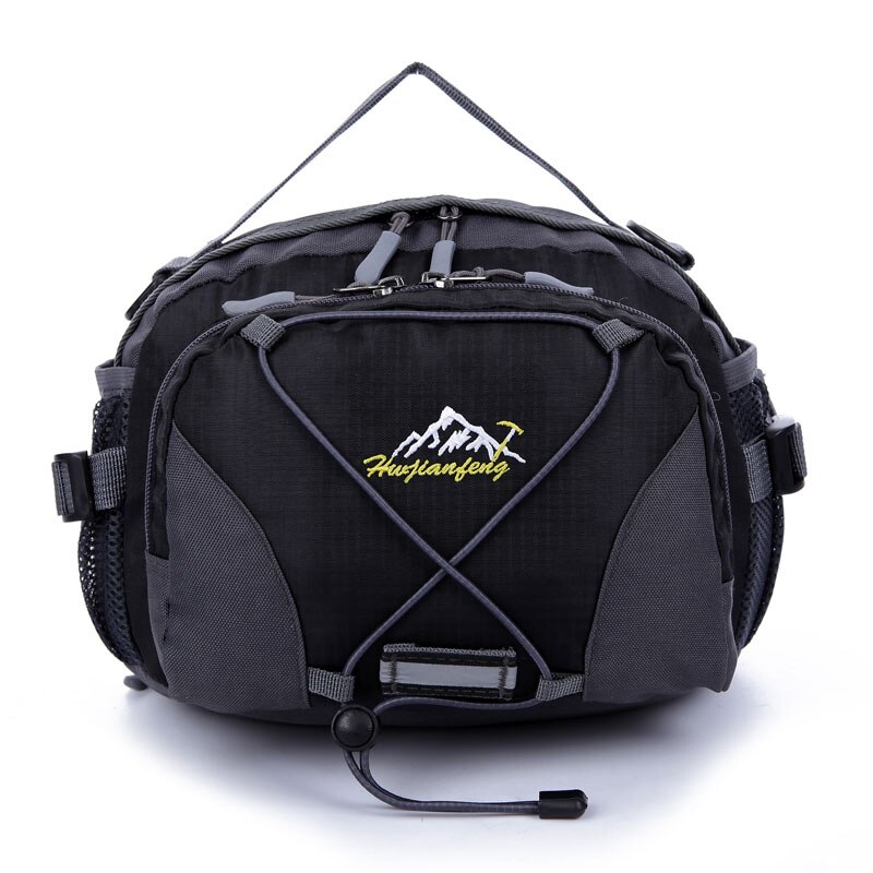 Udendørs sport vandtæt camping vandretasker taljetaske pose nylon letvægts rejse afslappet skuldertaske bærbar håndtaske: Sort