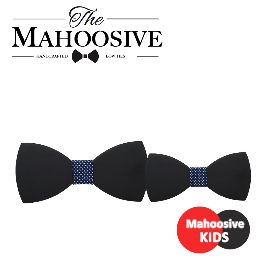 Mahoosive Kinderen Kids Jongens Hout Effen Kleur Wedding Pre Gebonden Clip Kind Nek Strikjes Stropdassen C71-C76 COMBO