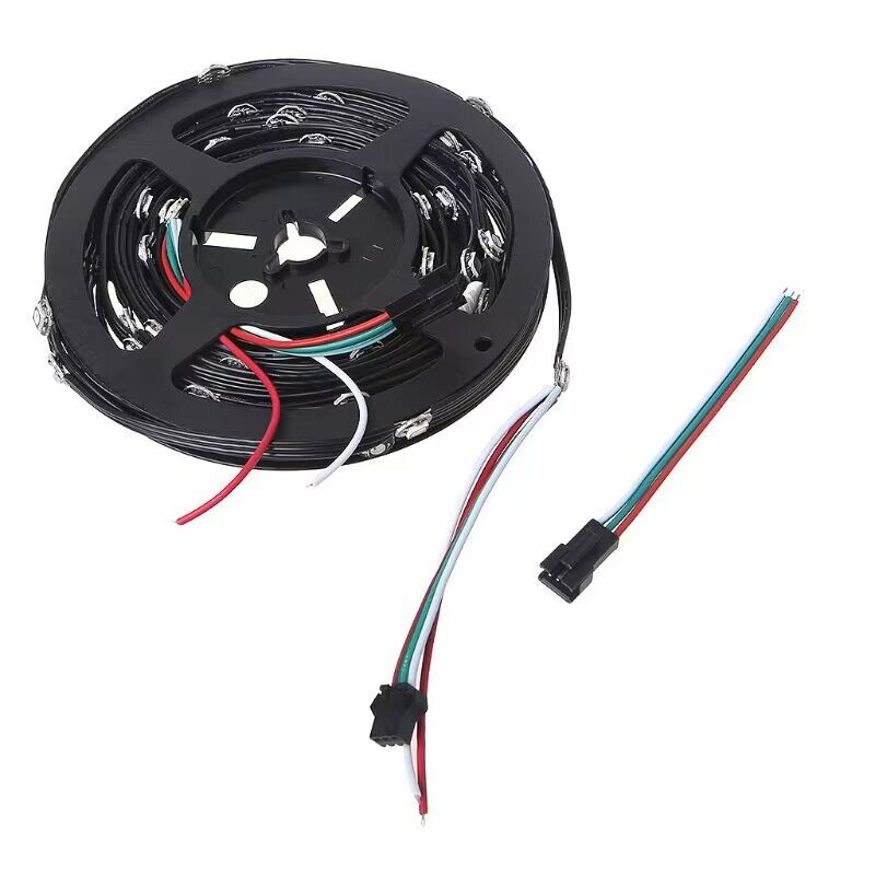 100 pixel/string WS2812B/SK6812 5V RGB adressierbare 10mm runde pixel licht; IP20;5cm/10cm/15cm/20cm abstand; klar/rgb/schwarz draht