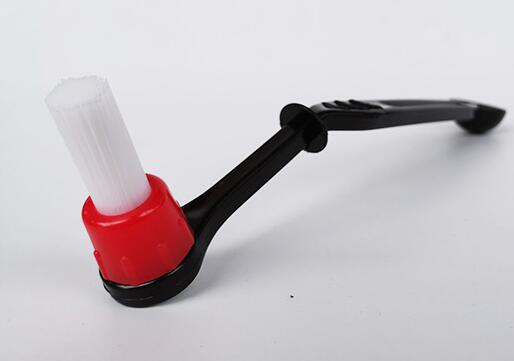 12 Stuks 2 In 1 Koffiezetapparaat Borstel Nylon Espresso Koffiemolen Borstels Koffielepel Machine Groep Hoofd Keuken Gereedschap: red head