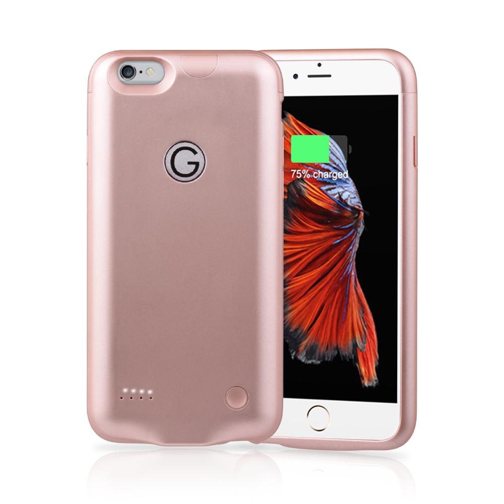 Funda protectora para iPhone 6 6s, cargador de batería, cargador de batería: Pink