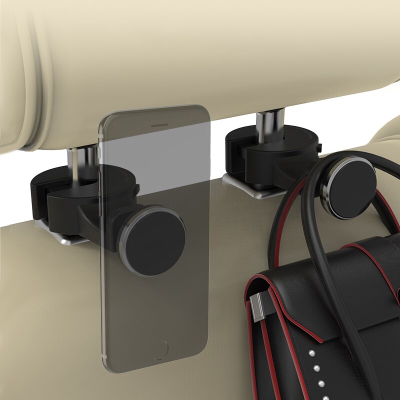 Mobiele Telefoon Tablet Stand Auto Achterbank Houder Voor Mini Ipad Telefoon Beugel Multifunctionele Auto Haak Draaibaar Magnetic Base mount