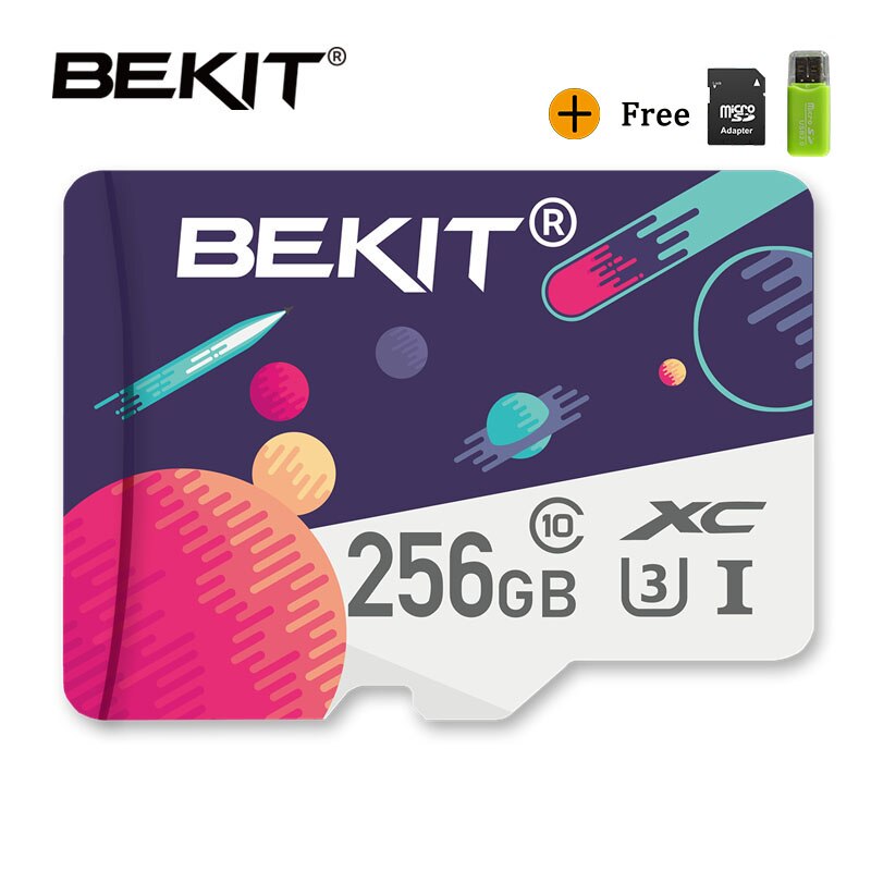 Bekit micro sd card 32gb 64gb 128gB 256gb 16gb 8gb memory card microsd card SDXC SDHC class 10 Flash drive for smartphone camera: SU-256GB