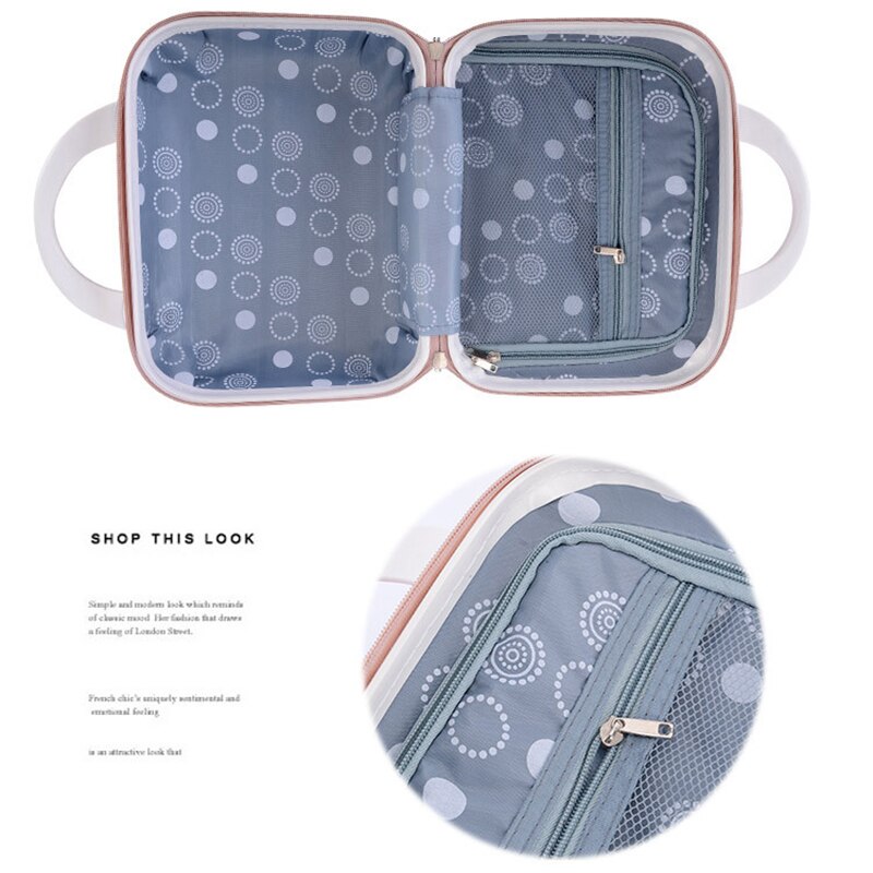 Ladies Cosmetic Case Brand Makeup Artist Beauty Cosmetic Cases Cosmetic Bag Portable Pretty Suitcase