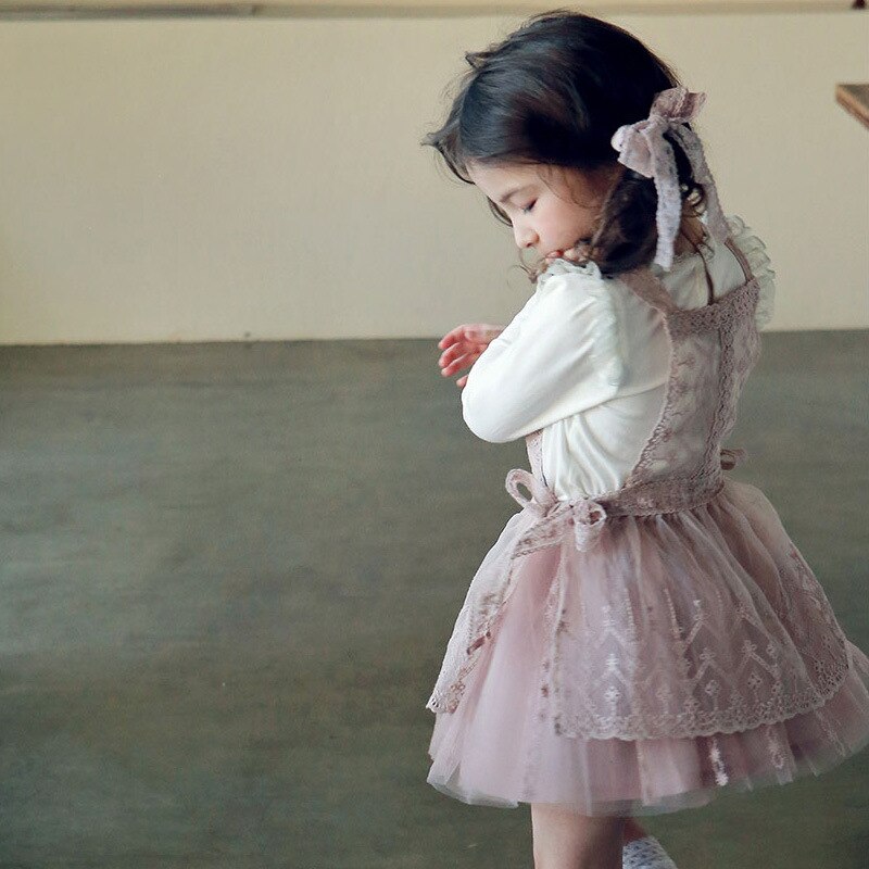 Lente Koreaanse Kinderen Meisje Prinses Wind Multi-layer Garen Kant Rok Kinderkleding Party Rok